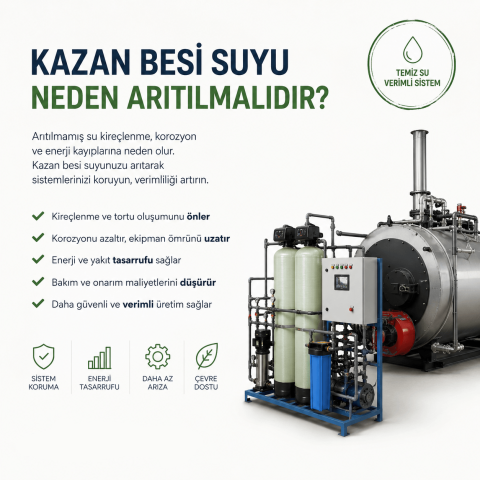 Kazan besi suyu arıtma sistemi ile kireçlenme ve korozyonun önlenmesi
