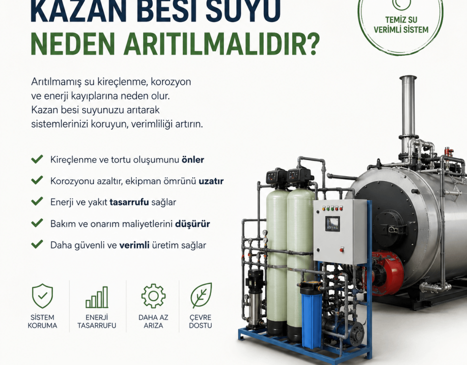 Kazan besi suyu arıtma sistemi ile kireçlenme ve korozyonun önlenmesi
